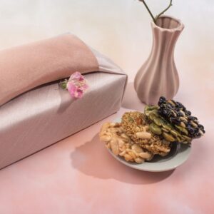 korean traditional wrapping gift box. wrapping cloth packaging.