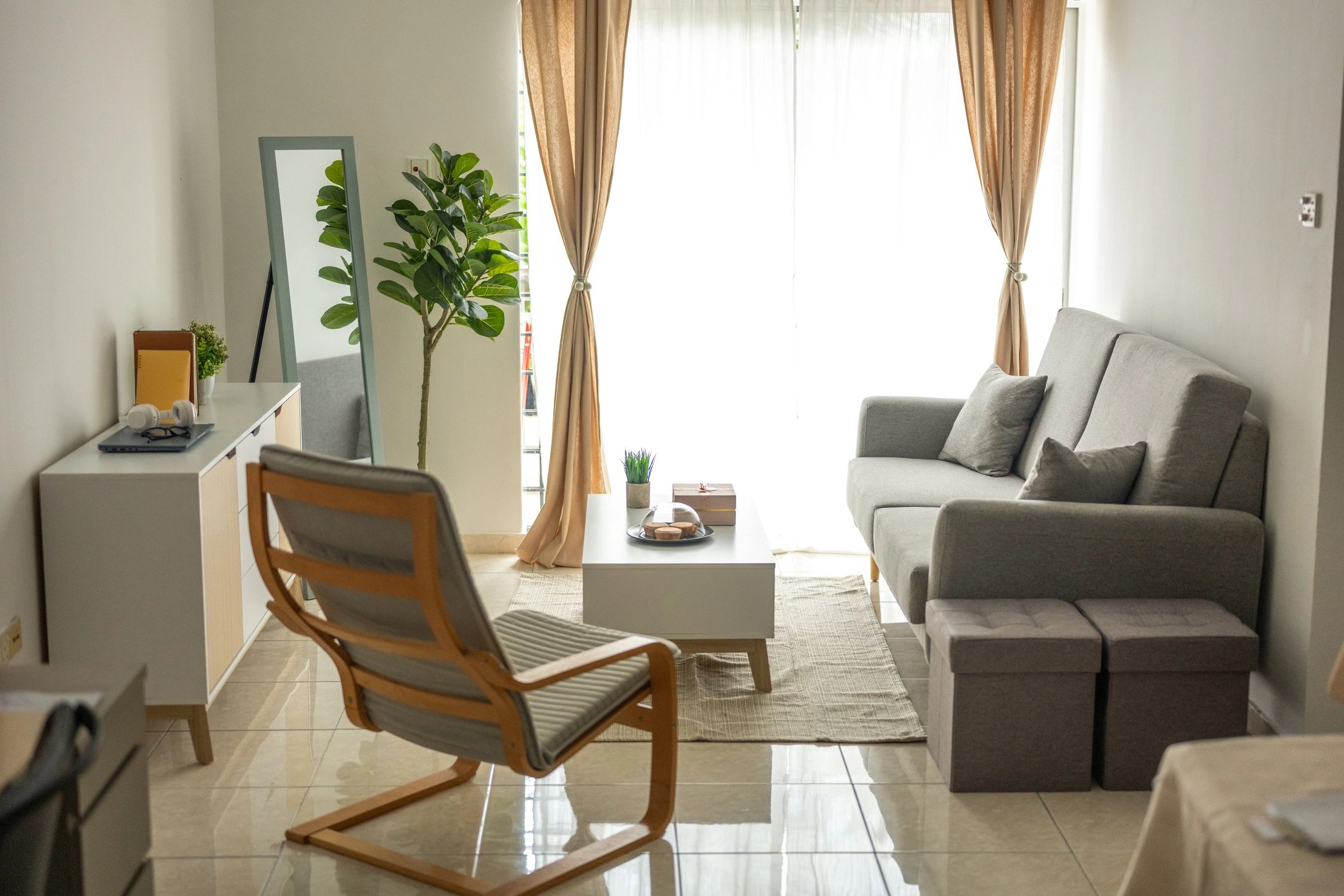 Modern refined living room interior