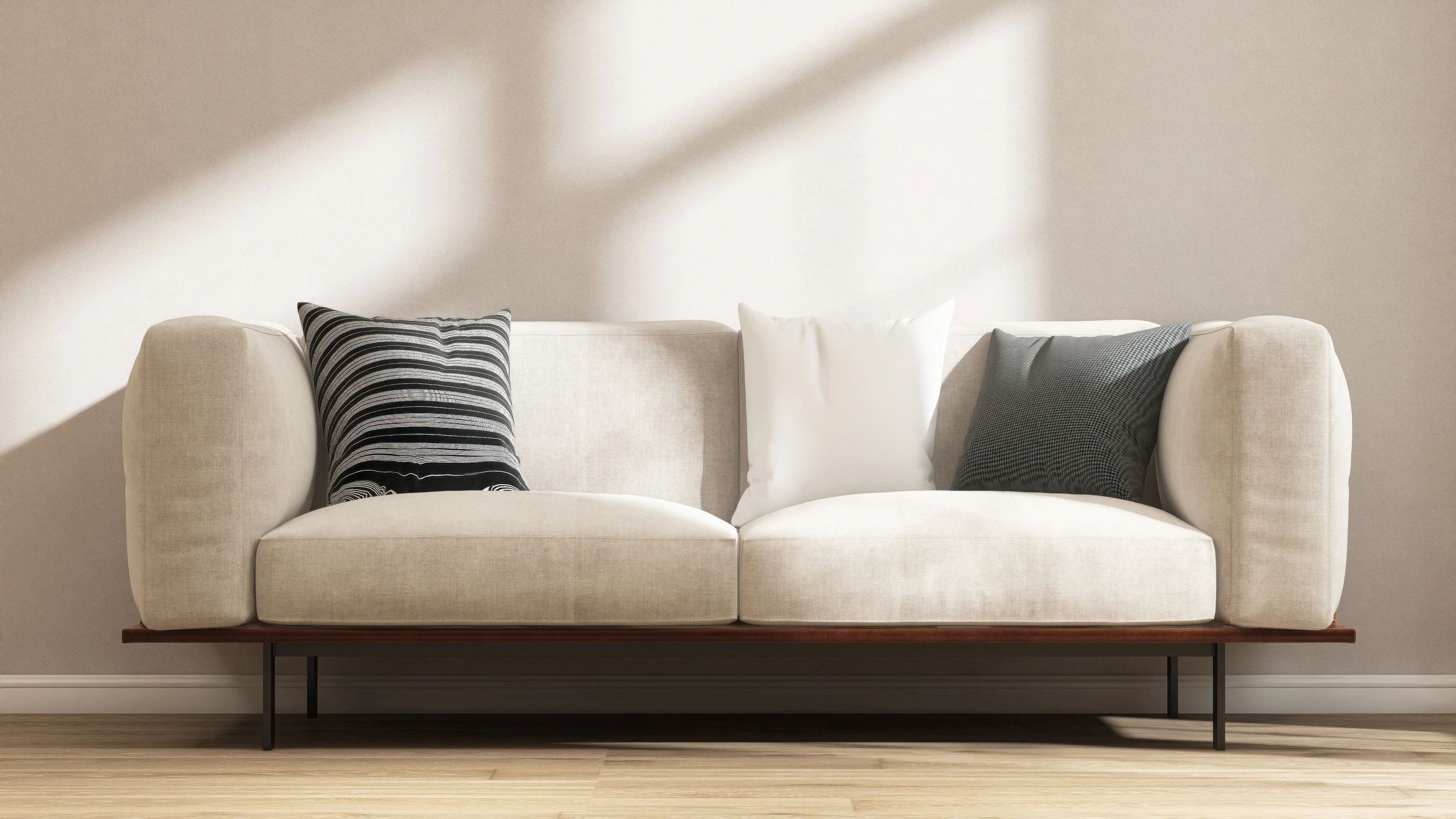 Elegant sofa and coffee table for luxury home styling