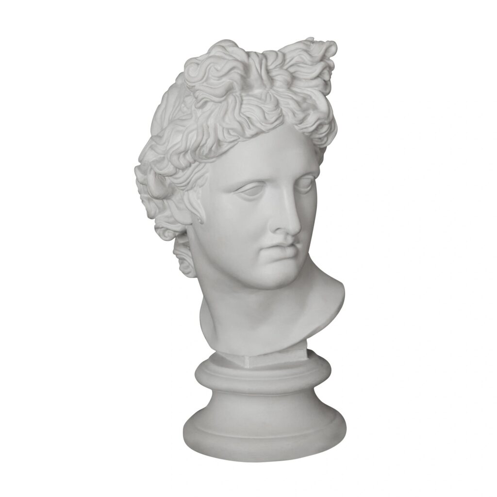 Classical Greek Marble Bust Sculpture Photo Isolated on White