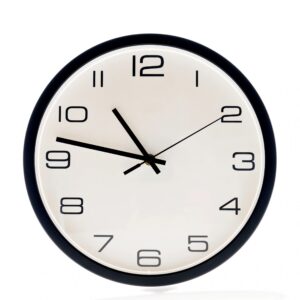 A wall clock on white background