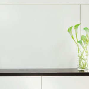 Modern cabinet with flower arrangement