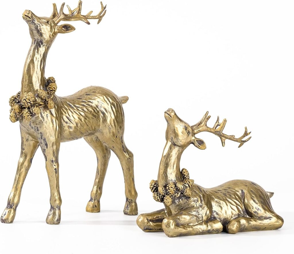 Golden Deer Sculpture