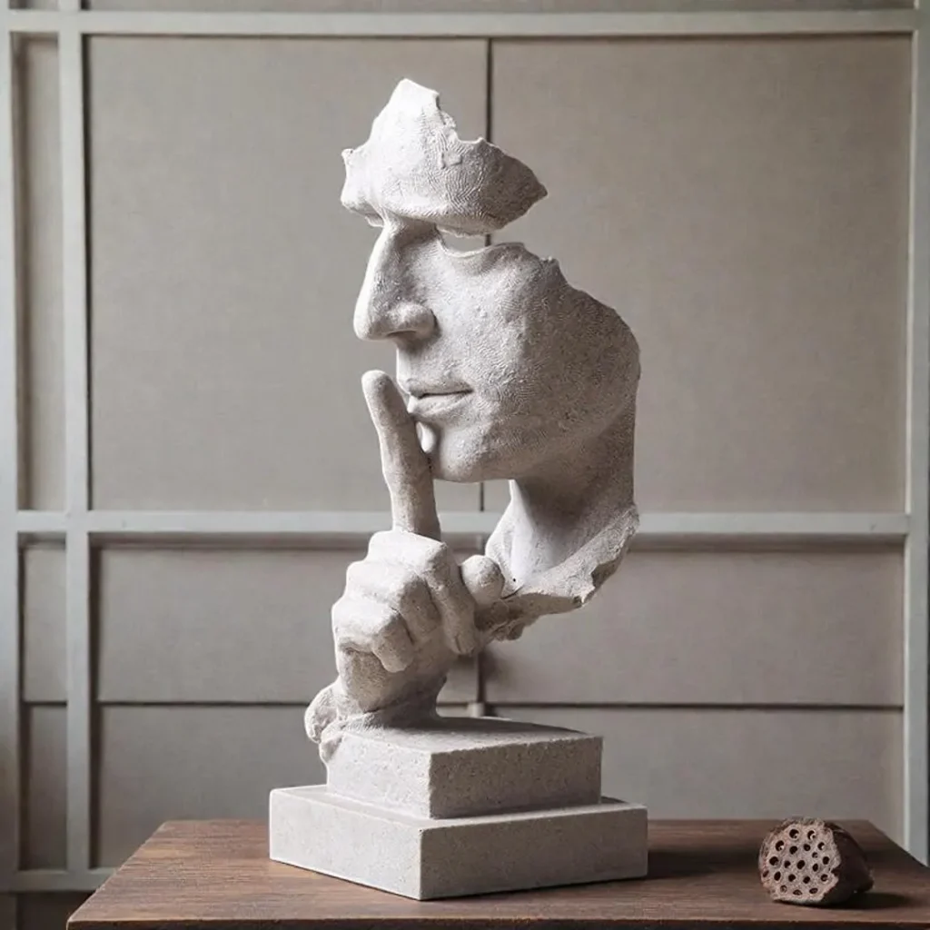Modern Face Sculpture